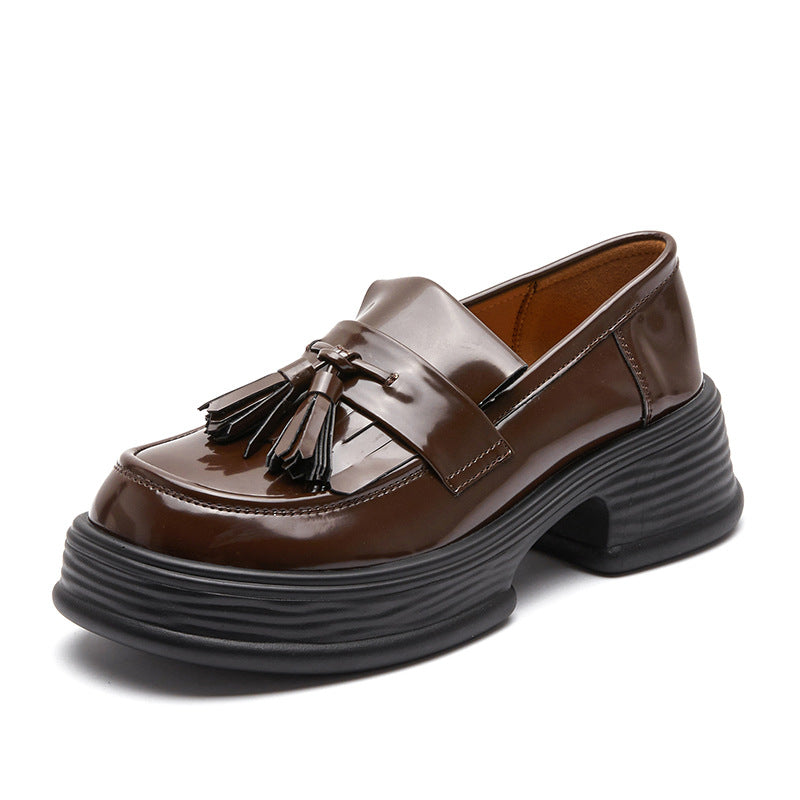 Ladies Tassel Japanese Leisure Small Leather Shoes