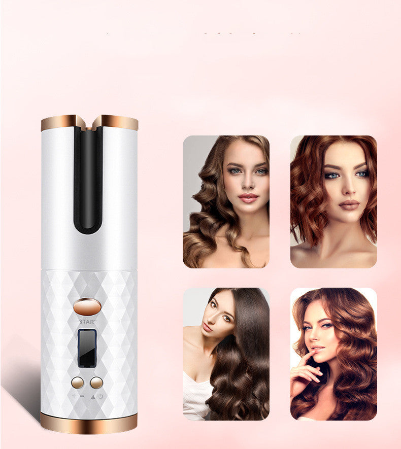 Automatic Cordless Hair Curler with Large Iron Slot-Self Curling in 5 min